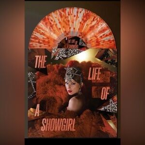 NWT Taylor Swift The Life of a Showgirl: Red Lipstick & Lace Vinyl Record